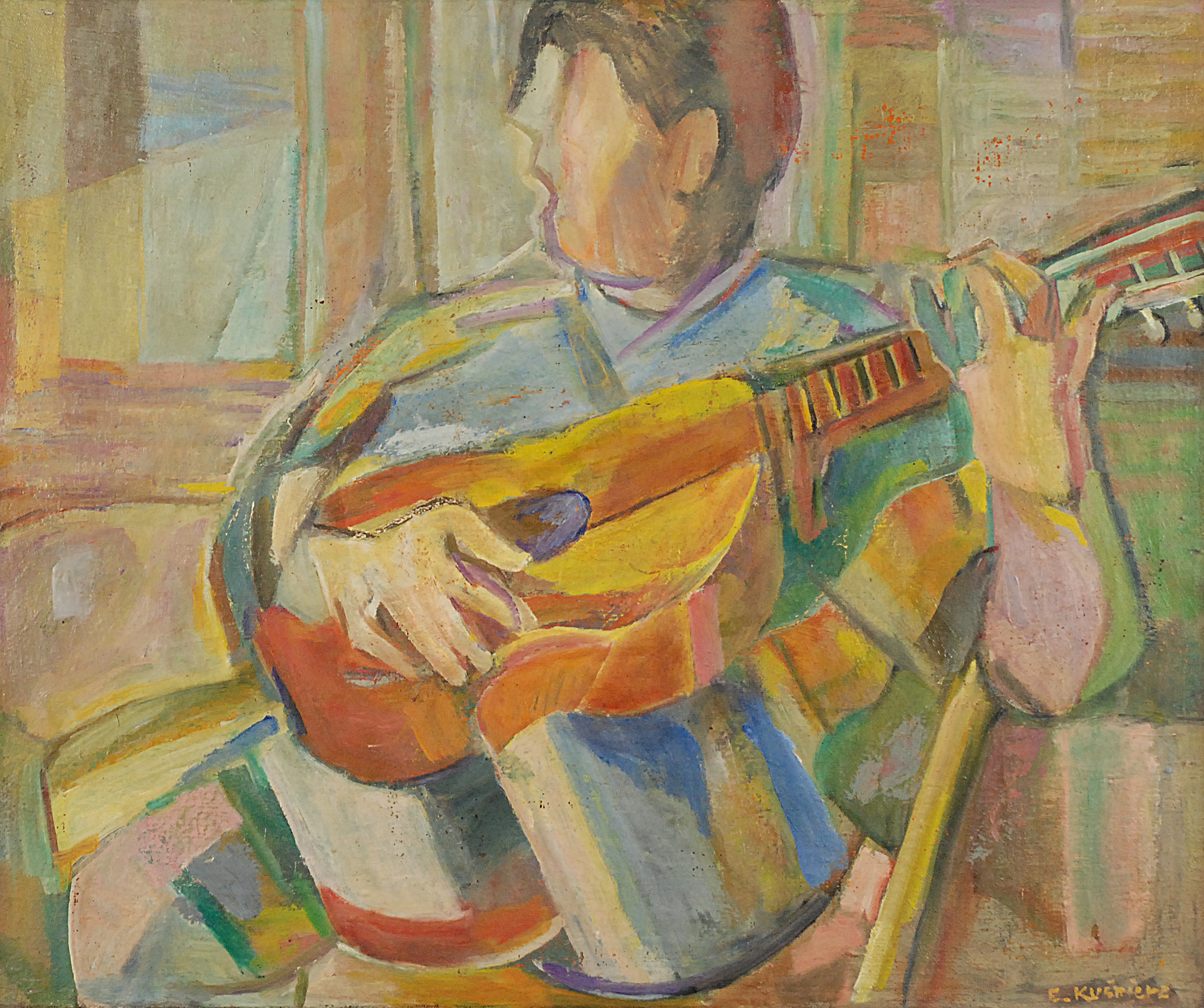 Grający na gitarze, ok. 1960